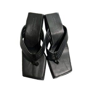 Frankie's Bikinis LA Girl Platform Wedge Sandals in Black